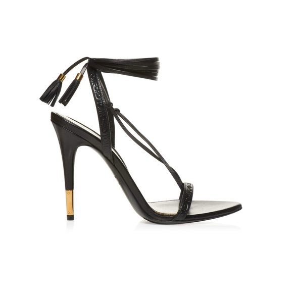 Authentic NIB TOM FORD LEATHER TASSEL ANKLE WRAP SANDAL...RETAIL $1390 - Picture 2 of 13